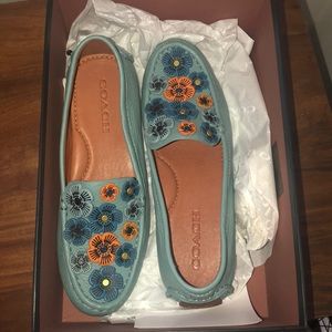 Coach Moccasins with Flower detail